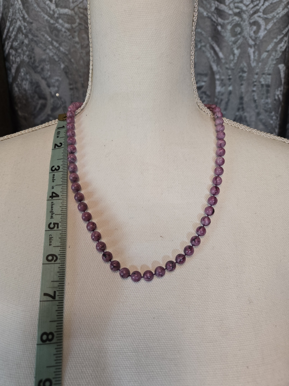 Vintage Purple Beaded Necklace - Elegant Women's Jewelry